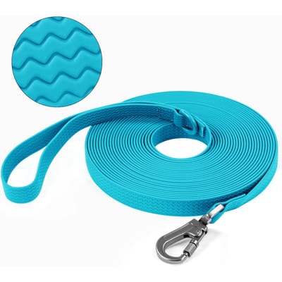 1,8M 3M 5M 10M Pvc Heavy Duty Lange Hondenhalsband Voor Grote Middelgrote Honden Waterdicht Makkelijk Schoon Te Maken Sterk Duurzaam Ren Trainingslijn (Blue,10M)