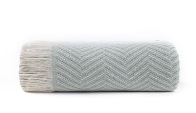 Dailygoods- Bedsprei 180 x 260 cm - Multifunctioneel - Duurzaam - 100% Gerecycled Katoen - Machinewasbaar - Visgraatpatroon - Deken