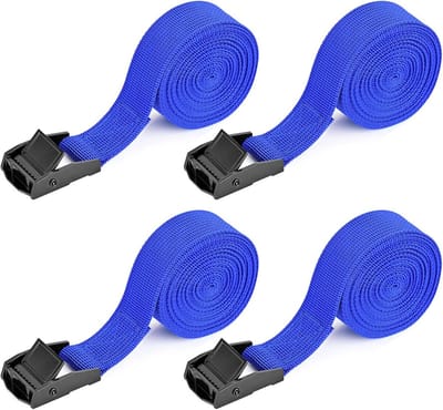 Klauwriemen 4 stuks 2,5 meter 2,5 cm breed polyester max 250 kg ladingveiliging