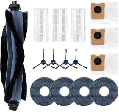 Stofzuiger - onderhoudsset- Geschikt voor Eufy Robotstofzuiger OMNI C20 - met 3 stofzuigerzakken - 1Roterende borstel - 4zijborstels - 4dweildoeken - 3Filter - 15 stuks