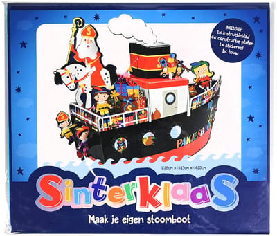 Wins Holland knutselpakket Sinterklaas stoomboot creatief speelgoed.