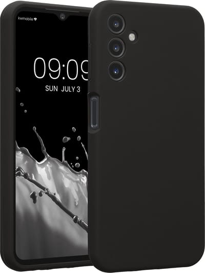 kwmobile telefoonhoesje geschikt voor Samsung Galaxy A14 5G - TPU backcover met siliconen coating - Smartphone case in donkergrijs
