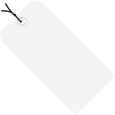 Witte verzendlabels 70 mm x 1,37 inch - 1000 stuks - Voorgehaakt