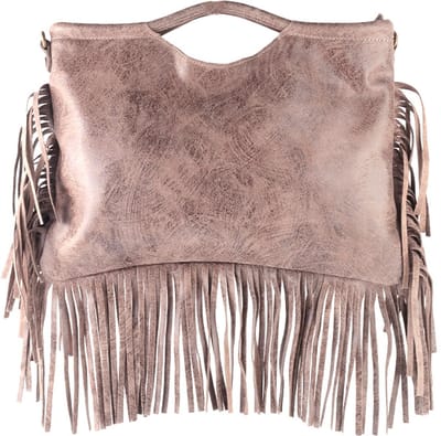 Giuliano Suede handtas Brielle - Suede - Dames - Made in Italy - Taupe