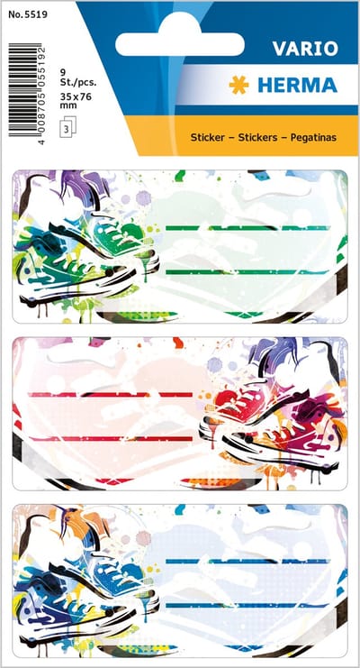 Etiketten boek 'Chucks', 76 x 35 mm