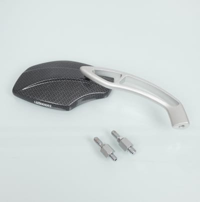 nieuwe rechterspiegel mad alu nova carbon m8 m10 p125 standaard voor motorfietsen