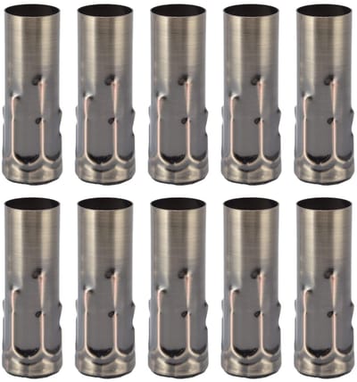 Dailygoods- Kandelaars E14 - 10 Stuks - Hoogwaardig Ijzer - Kristallen Kroonluchters - Doe-Het-Zelf Verlichting - Galvaniseerproces - 80 mm Lengte - Lampfitting