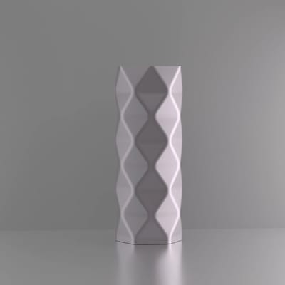 3d-gezellig Infiniti - Vaas - Zilver - Maat 25 cm - 100% gerecycled PLA (bioplastic)