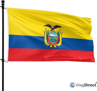 VlagDirect - Ecuadoriaanse vlag - Ecuador vlag - 90 x 150 cm.