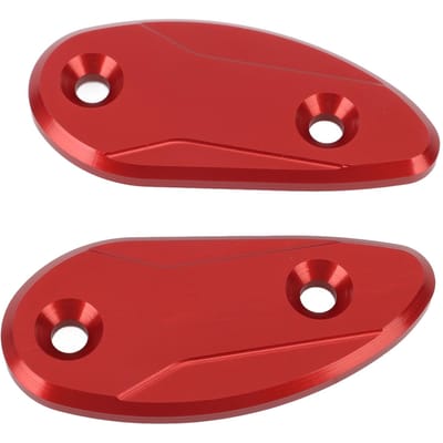 2 STUKS Motorfiets Achterspiegel Gat Afdekking Aluminiumlegering Spiegel Afdekplaten Passen voor rood