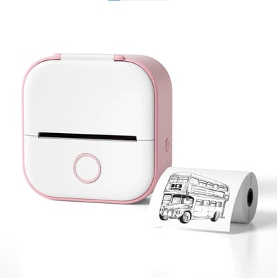 Mini Draagbare Printer – T02 Bluetooth Thermische Printer voor iOS & Android – Primty Inktvrije Printer – Geschikt voor Foto's, Dagboek, Notities, DIY