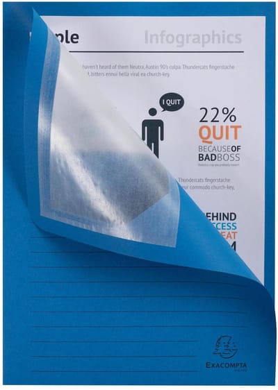 Exacompta 4x FOREVER® Pak van 100 venstermappen 120g/m2 - 22x31cm voor A4 - Fel blauw - 50102E
