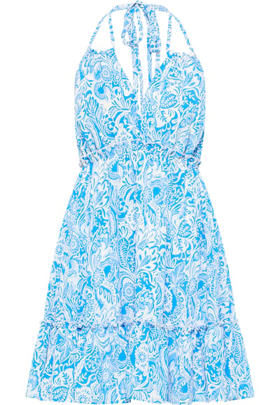 IZIA Zomerjurk Dames blauw wit