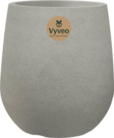 Vyveo - Bloempot Amari - 27x30 - Grijs - Bloempot voor binnen en buiten - Lichtgewicht - Breukbestendig - Vorstbestendig - UV-bestendig