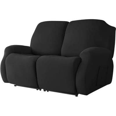 Effen kleur polyester fauteuil stoelhoes met zak Woonkamer Relax fauteuil hoes Fauteuil bankhoes 2 Seats