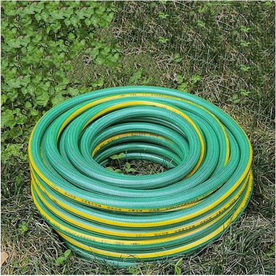 Lichtgewicht tuinslanghaspel, compacte tuinslang voor buiten, 4 lagen 1/2" watergeefslang voor irrigatie, gazon (15 m)