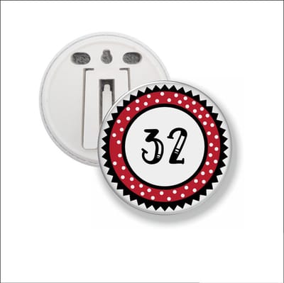Button Met Clip 58 MM - 32