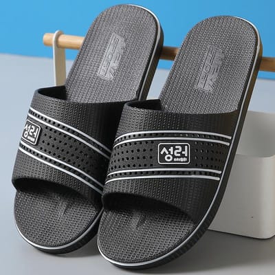 Heren Plus-Size Pantoffels Binnenhuis Thuis Houd Badkamer Eenvoudige Familie Doucheschoenen Antislip Deodorant Oversized Pantoffels 40-41 gray