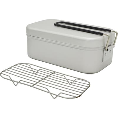 Kampeer Bento Box Blik Aluminiumlegering Kampeer Lunchbox met Stoomrek voor Buitenkamp bento box with steam rack