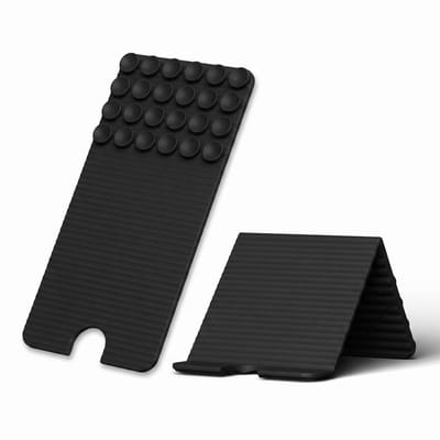 Ryoudavell - Flexibele Siliconen Telefoonhouder en Tablet Standaard - Universele Buigbare Laptop Verhoger - Antislip en Opvouwbaar - Zwart