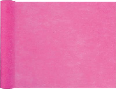 Santex Tafelloper op rol - 2x - fuchsia roze - 30 cm x 10 m - non woven polyester