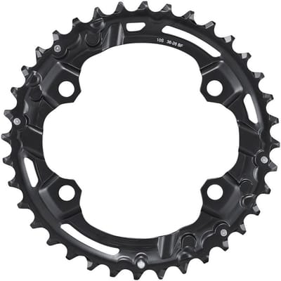 Shimano Deore FC-M4100-2 / FC-M4100-B2 Kettingblad 36T – 2x10-speed – 96 mm BCD – 4-Gats – Buitenblad voor MTB – Staal – Zwart
