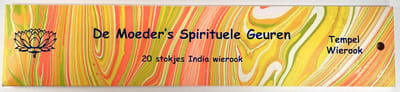 De Moeder’s Geuren - Tempel Wierook - Spirituele Wierook – 24 lange wierook stokjes – 100% Natuurlijke Wierook
