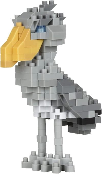 Miniatuur Bouwstenen Set: Driedimensionaal Vogelmodel Schoenbekooievaar - 170+ Onderdelen