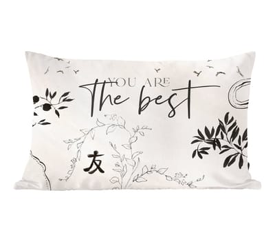 Sierkussens - Kussentjes Woonkamer - 60x40 cm - Quotes - Spreuken - You are the best - Vrienden