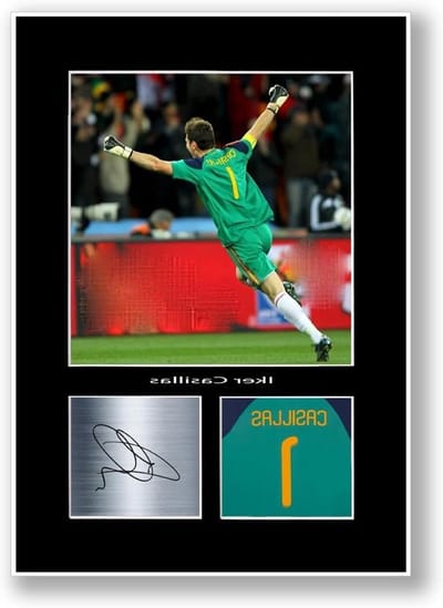 Voetballer Poster - Foto Print - Fan Decoratie - Gesigneerde Handtekening - A4 - Zwart