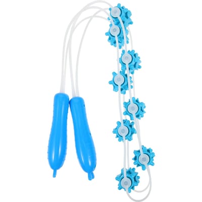 Rouleau de Massage Dorsal Boule Silicone Bâton de Massage Musculaire Bande d'Étirement Dorsal Étireur Dorsal Outil d'Entraînement Musculaire pour le Yoga bleu