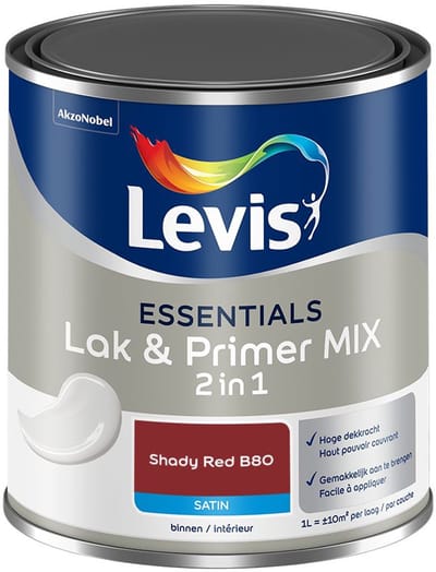 Levis - Essentials Lak & Primer Mix - Shady Red B80 - Mengverf - 1 L