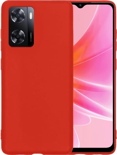 Hoesje - Geschikt voor OPPO A57 - Sterk & Shockproof - Hoes Cover - Siliconen Case - Telefoonhoesjes - Rood