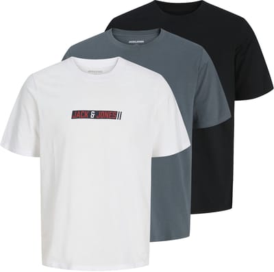 JACK&JONES - JJMUNK TEE SS CREW NECK 3PK MP JNR - Jongens - T-shirts