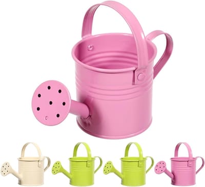 5-delige IJzeren Planten Gieter Set - Gegalvaniseerde Waterkan voor Tuinieren, Decoratie en Cadeaus voor Kinderen