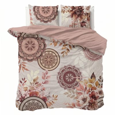 Dekbed-Discounter - Presence Dekbedovertrek 200 x 200/220 cm - Verkoelend Percale Katoen - Dubbele instopstrook - Wassen op 40 graden - Inclusief 2 kussenslopen - Autumn Blend
