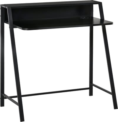 Bureaus - 84x45x85 cm - Stijlvol Computertafel met Kabelmanagement - Metaal - Zwart