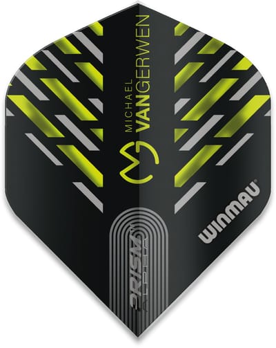 Winmau Michael van Gerwen Prism Alpha Black Green Flight V3 - Dart Flights