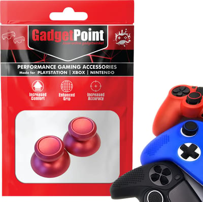 Gadgetpoint - Thumb Grips voor PlayStation, PS5, Xbox X/S, One & Switch Pro Controller - Gaming Thumbgrips - Performance Anti-Slip Thumbsticks - Bescherming Accessoires - Glimmend - Roze
