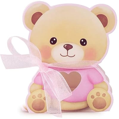 50 stuks schattige geschenkdozen voor doop en babyshower - Roze cadeauverpakkingen