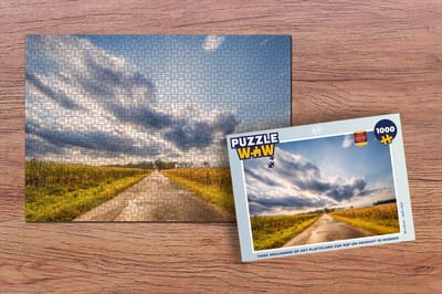 Puzzel Twee weilanden op het platteland zijn rijp om geoogst te worden - Legpuzzel - Puzzel 1000 stukjes volwassenen