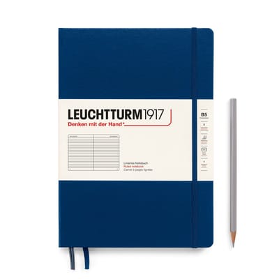 Leuchtturm 1917- Hardcover- B5- 18 x 25.5 cm- Notitieboek - Marine- Lijn
