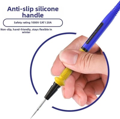 Elektrische Test Set - Meetpennen - Elektrische Metingen - Roestvrijstalen Tip - 120 cm Kabel - Blauw