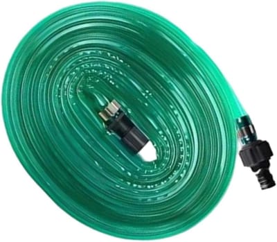 Platte sproeislang - Druppelslang PVC - Efficiënte planten watergift - Nauwkeurige wortel irrigatie - 15 meter - Groen