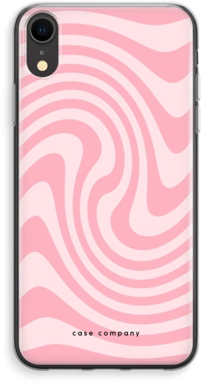 Case Company® - Hoesje geschikt voor iPhone XR hoesje - Swirl Roos - Soft Cover Telefoonhoesje - Bescherming aan alle Kanten en Schermrand