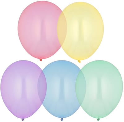 12x 8 Ballonnen Ø 29 cm assorti kleuren Crystal