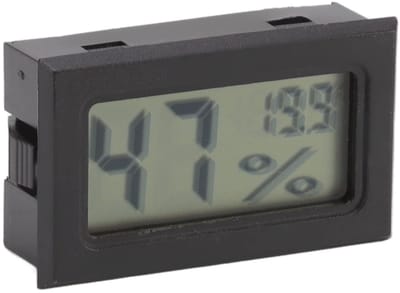 Allecto - Cigar Box Thermometer - Digitale thermometer - Hoge nauwkeurigheid - Tafelblad - Hygrometer - Geschikt voor reptielentank - Compact formaat