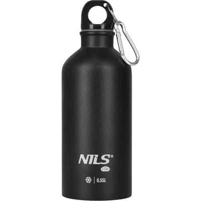 Nils Camp RVS Drinkfles 550ml Zwart - Ideaal voor Buiten