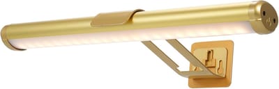 Magnetische Wandlamp - Oplaadbare Fotolamp - Artistieke Verlichting - Traploos Dimbaar - 32cm Lengte - Goudkleurig