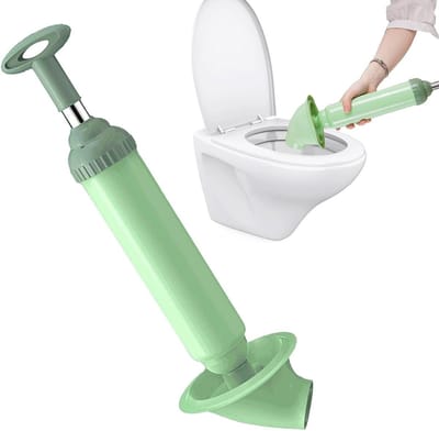 Hogedruk Zuiger - Verstoppingsverwijderaar - Sanitair Onderhoud - Krachtige Luchtdruk - 395 cm - Groen